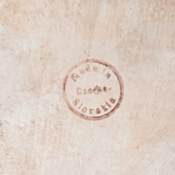 🍁🌟3xHP🌟VTG 1920-30 Hand-Painted Orange Cream Czechoslovakian Ceramic Pitcher - Picture 8 of 9